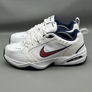 Nike Air Monarch IV Shoes Mens Size 12 4E Extra Wide White Red Navy 416355-102